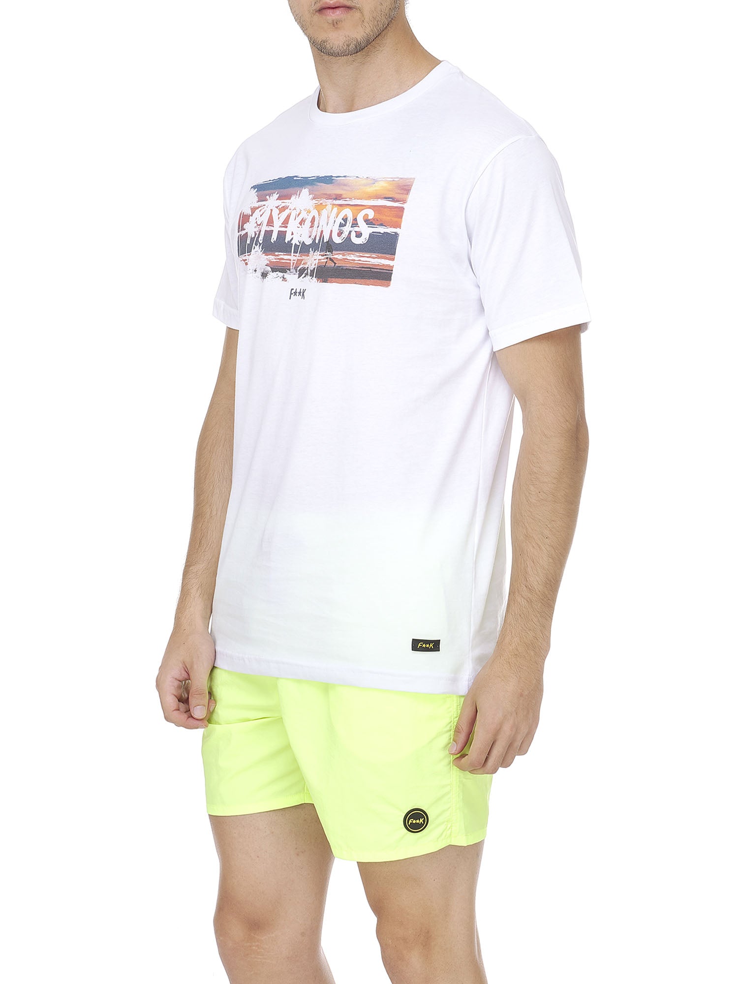 T-shirt Bianco F**k