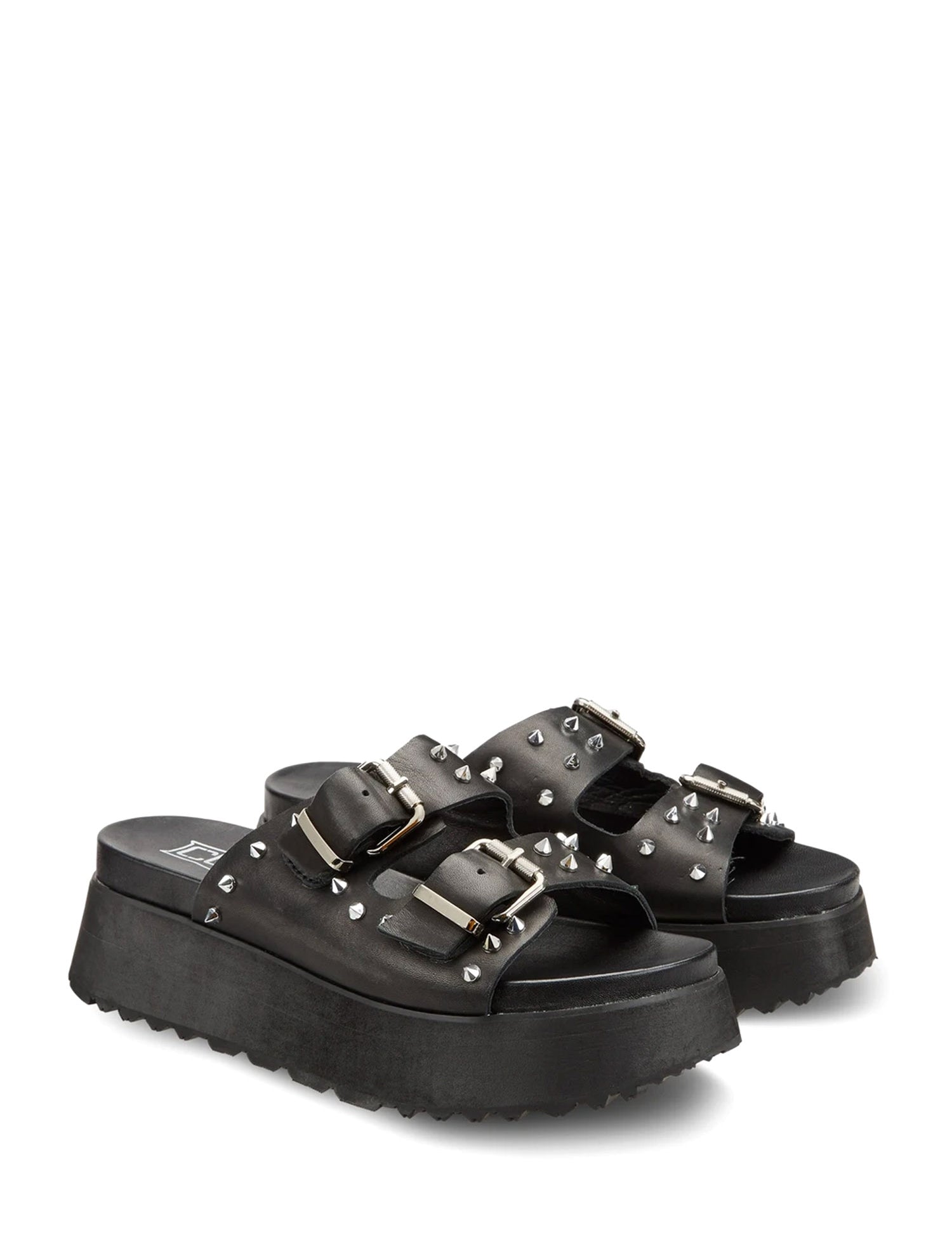 Sandali zeppa Nero Cult