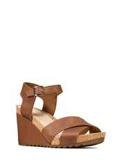 Sandali zeppa Marrone Clarks