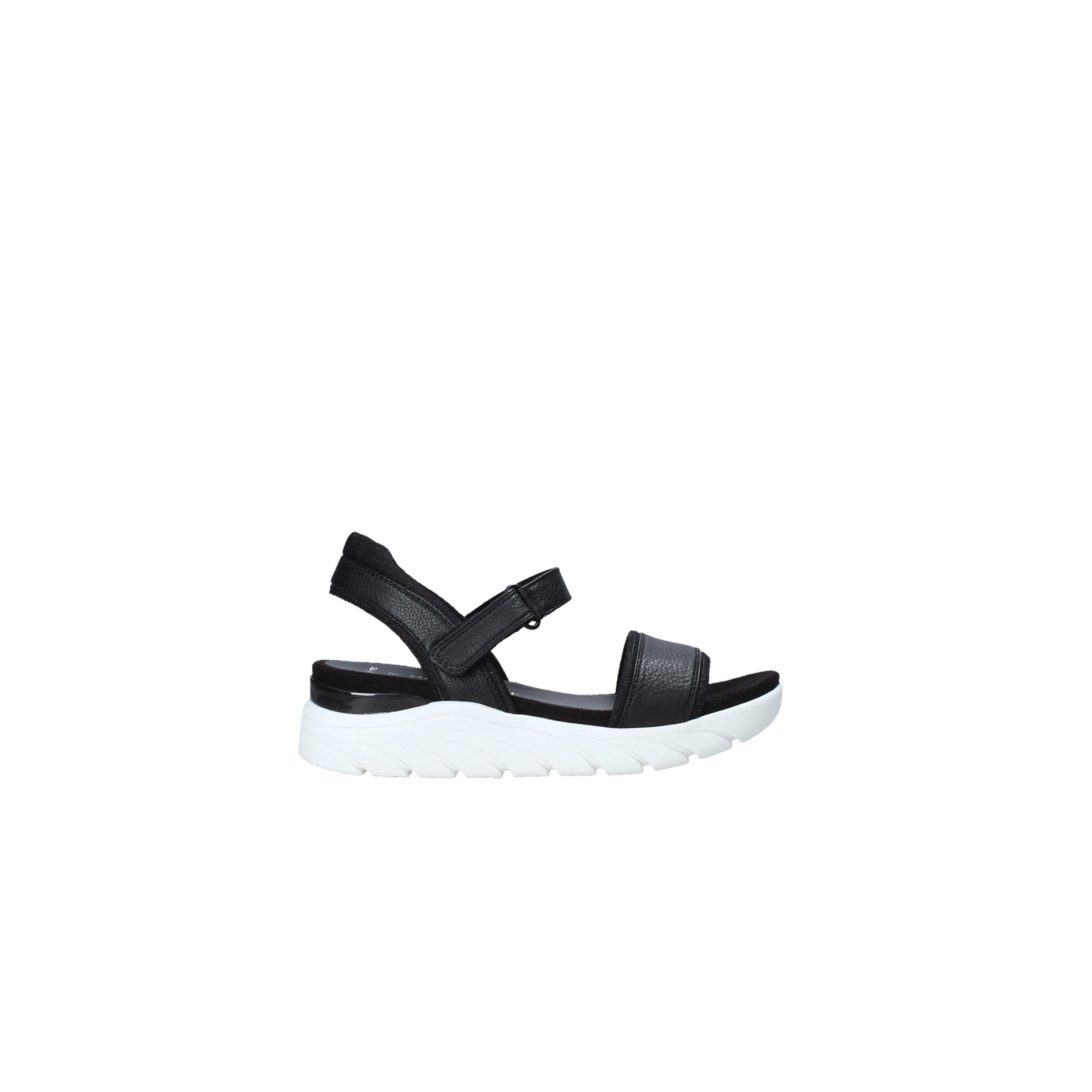 Sandali con strappi Nero Marco Tozzi