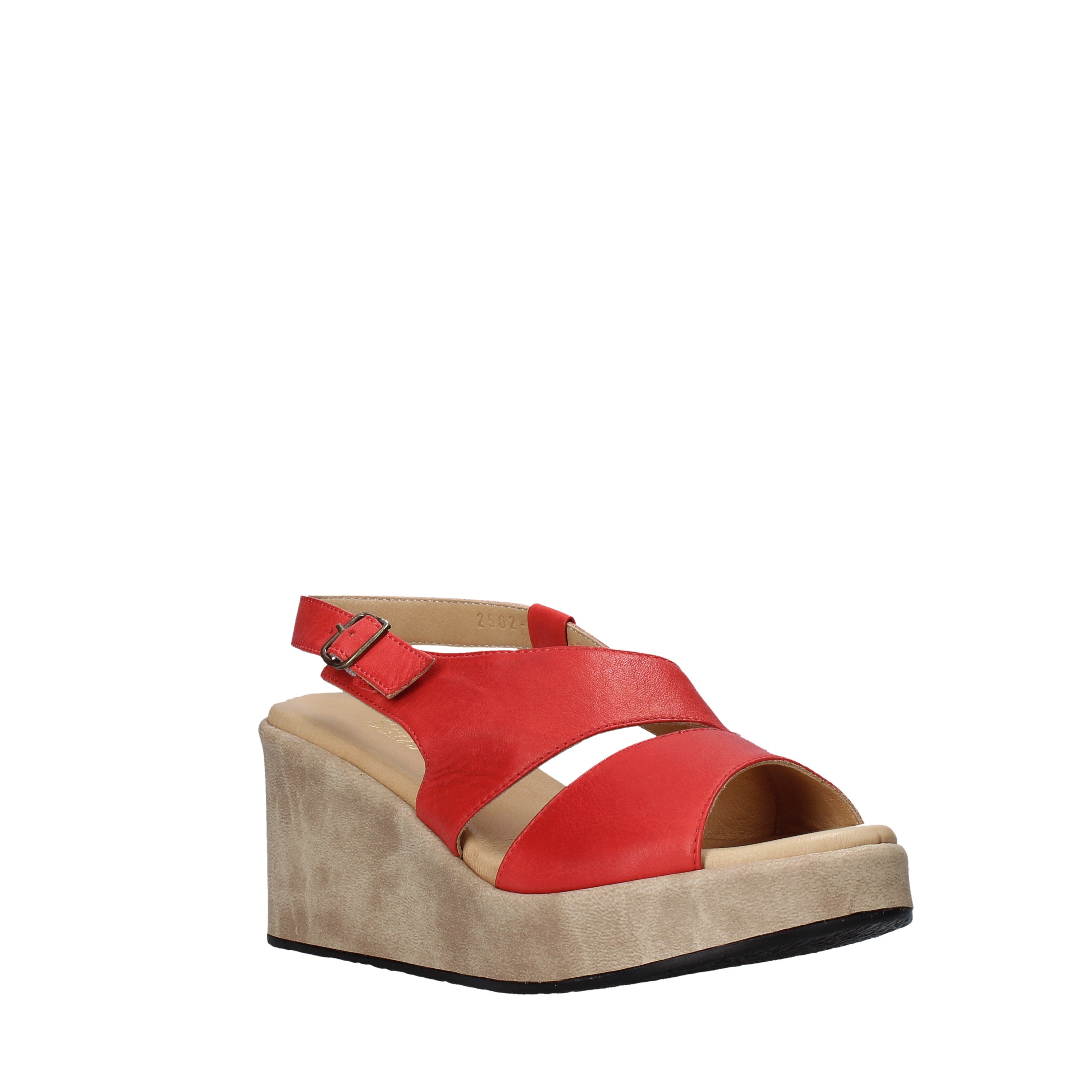 Sandali zeppa Rosso Sshady
