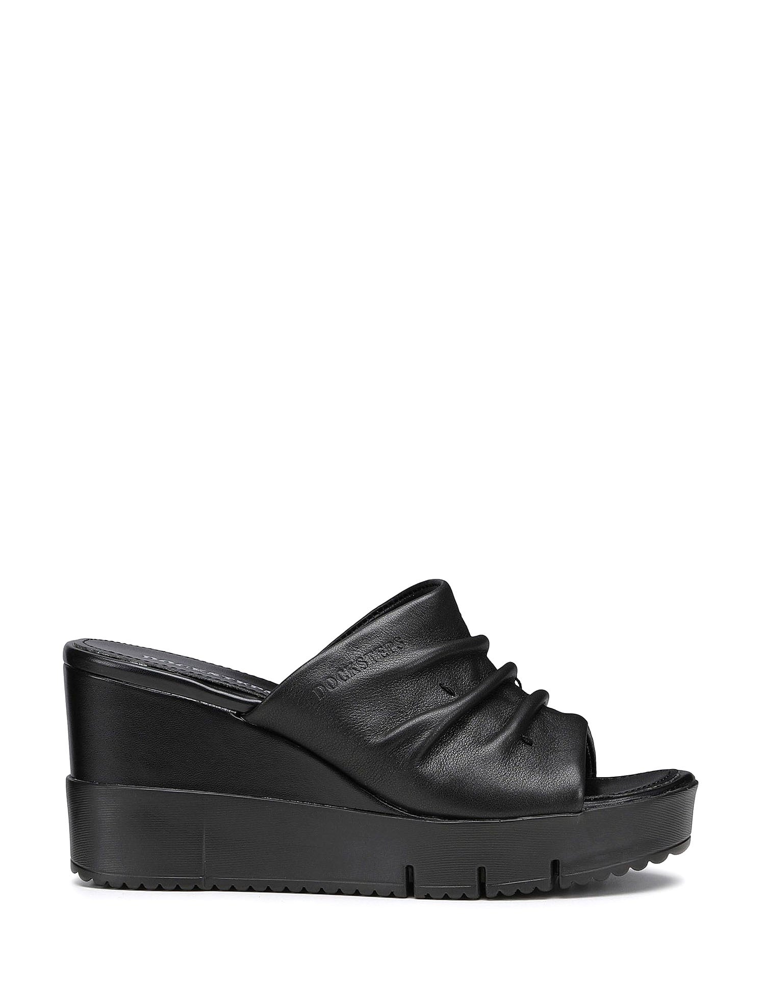 Sandali zeppa Nero Docksteps