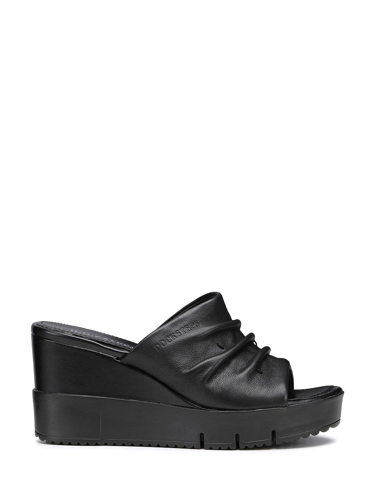 Sandali zeppa Nero Docksteps