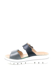 Sandali zeppa Blu Grunland
