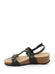 Sandali zeppa Nero Grunland