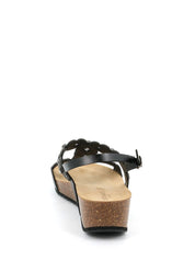 Sandali zeppa Nero Grunland