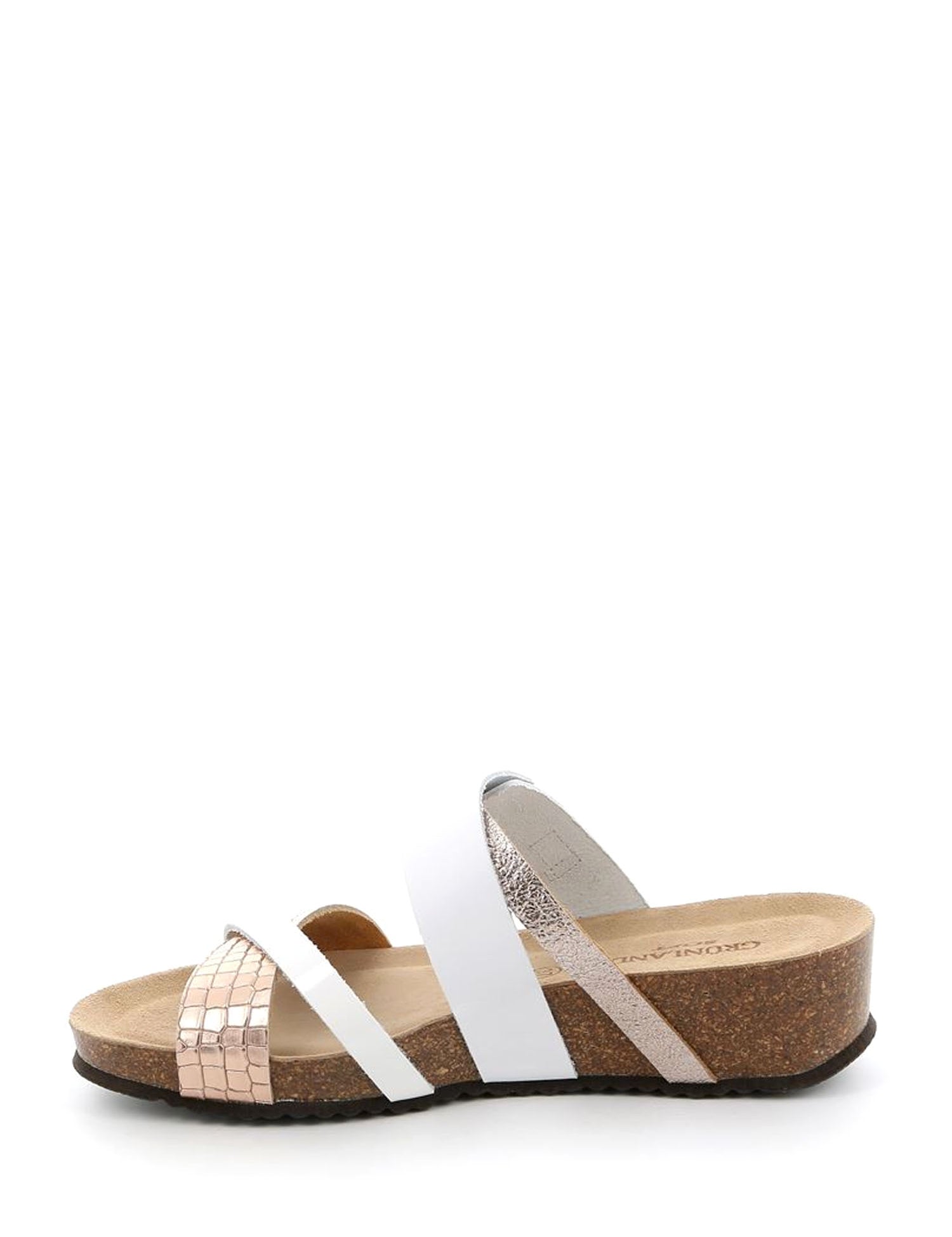 Sandali zeppa Bianco Grunland