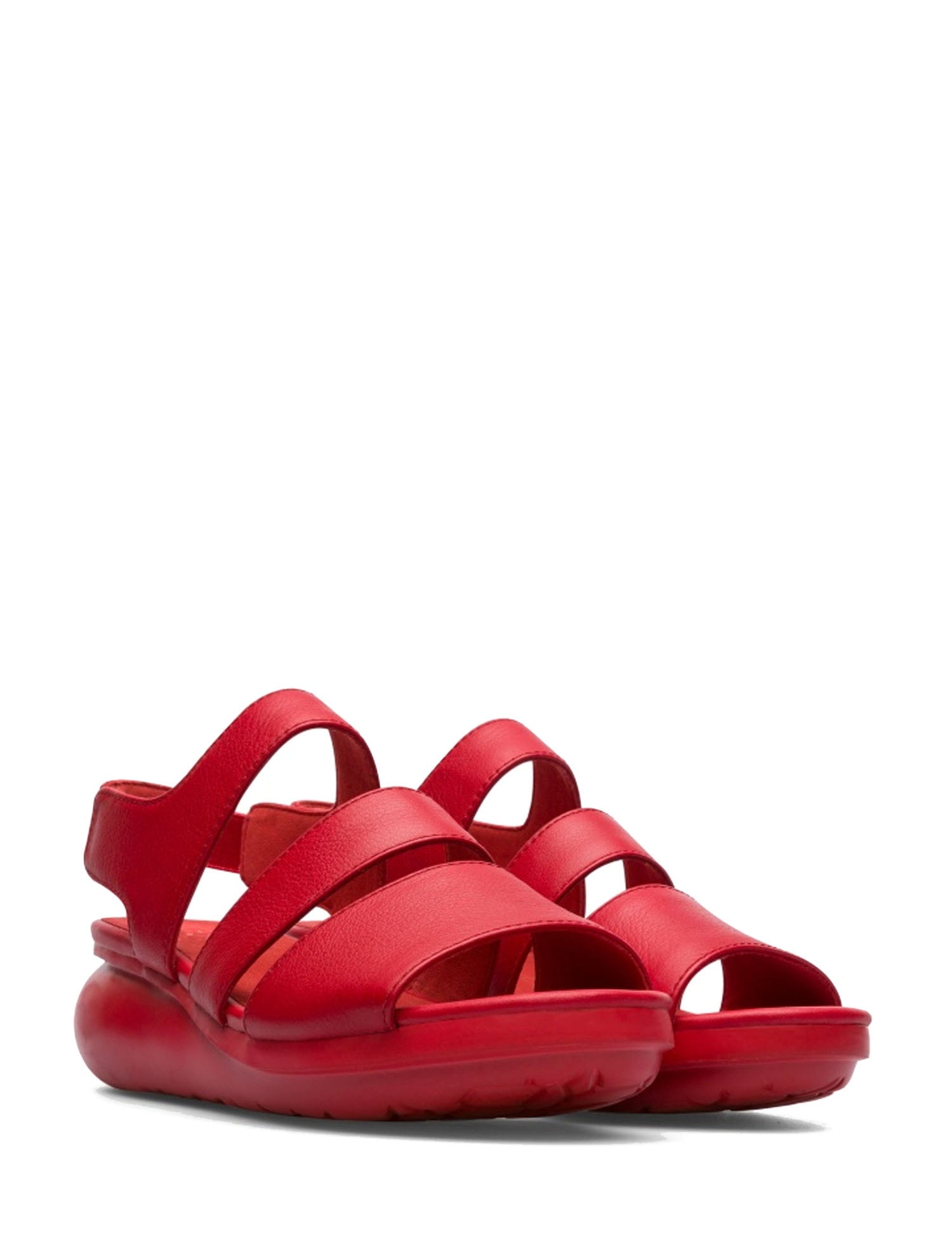 Sandali zeppa Rosso Camper