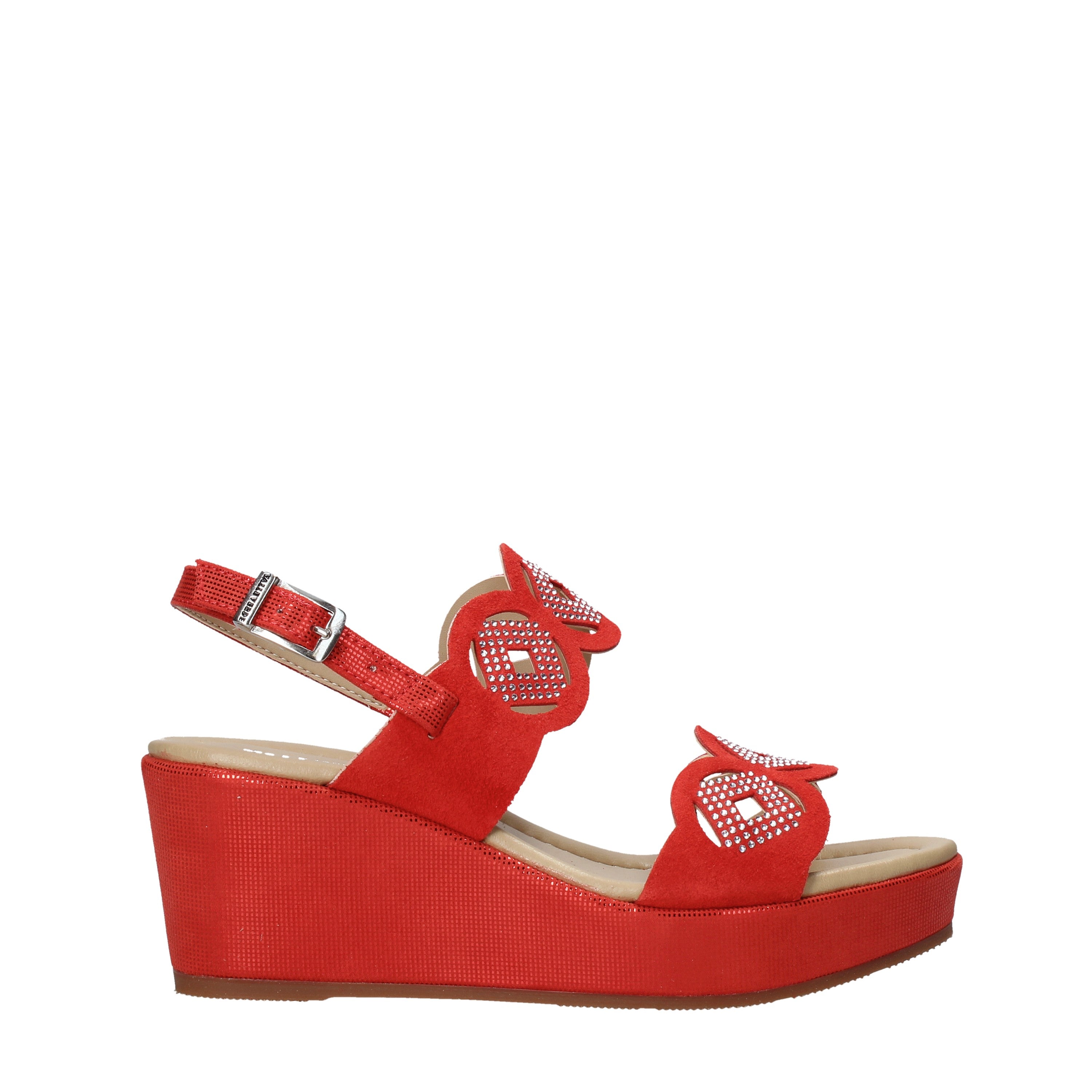 Sandali zeppa Rosso Valleverde