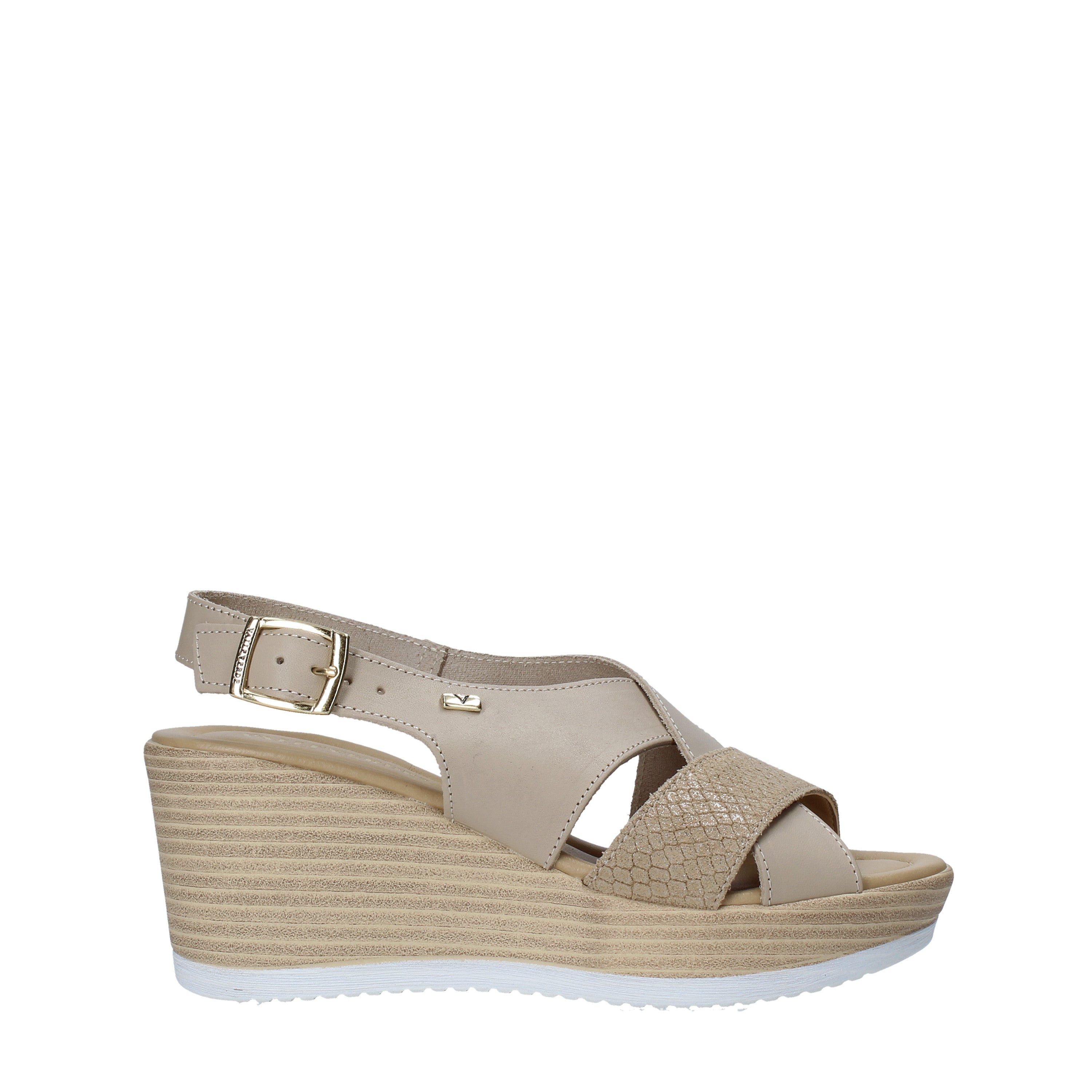 Sandali zeppa Grigio Valleverde