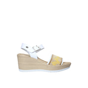 Sandali zeppa Bianco Valleverde