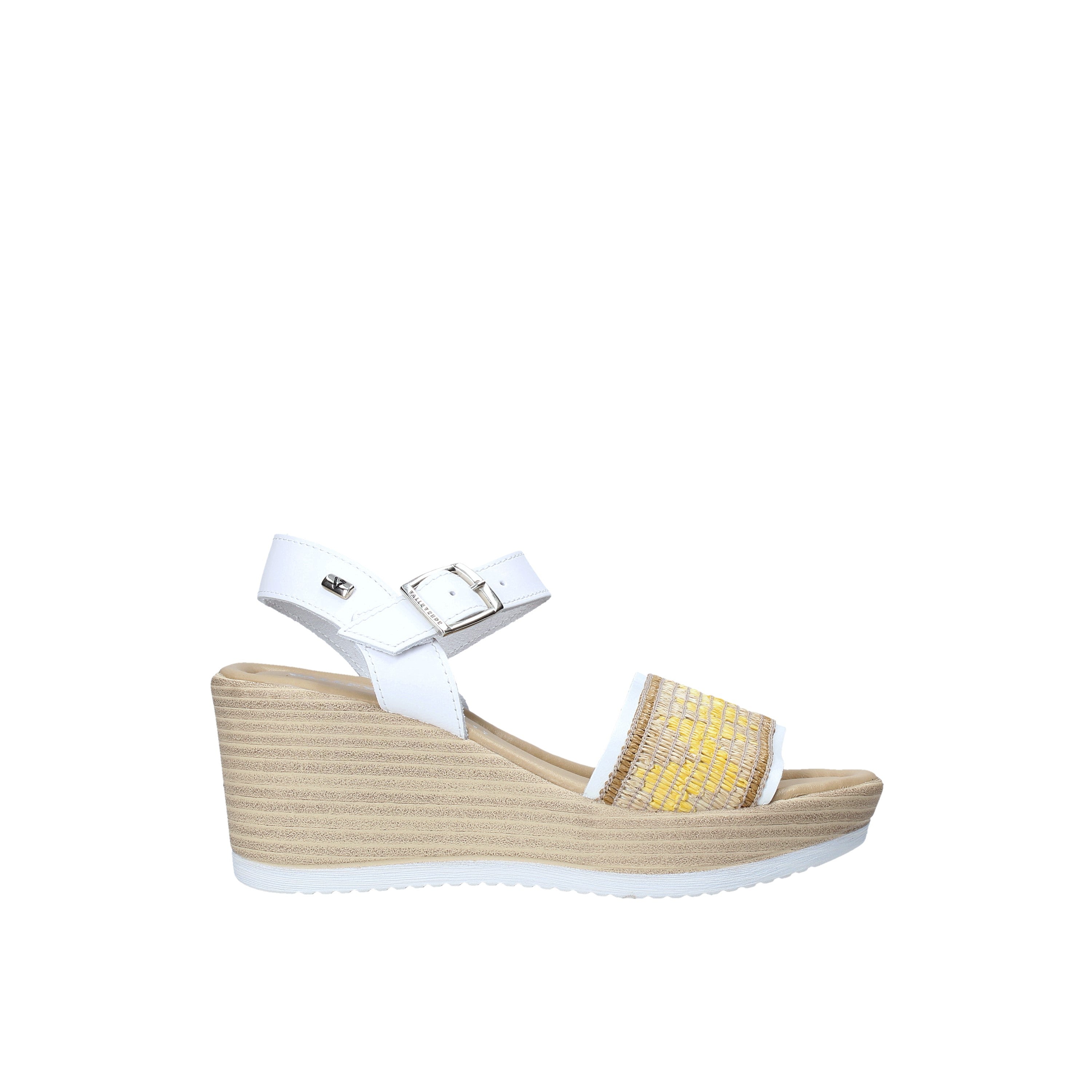 Sandali zeppa Bianco Valleverde