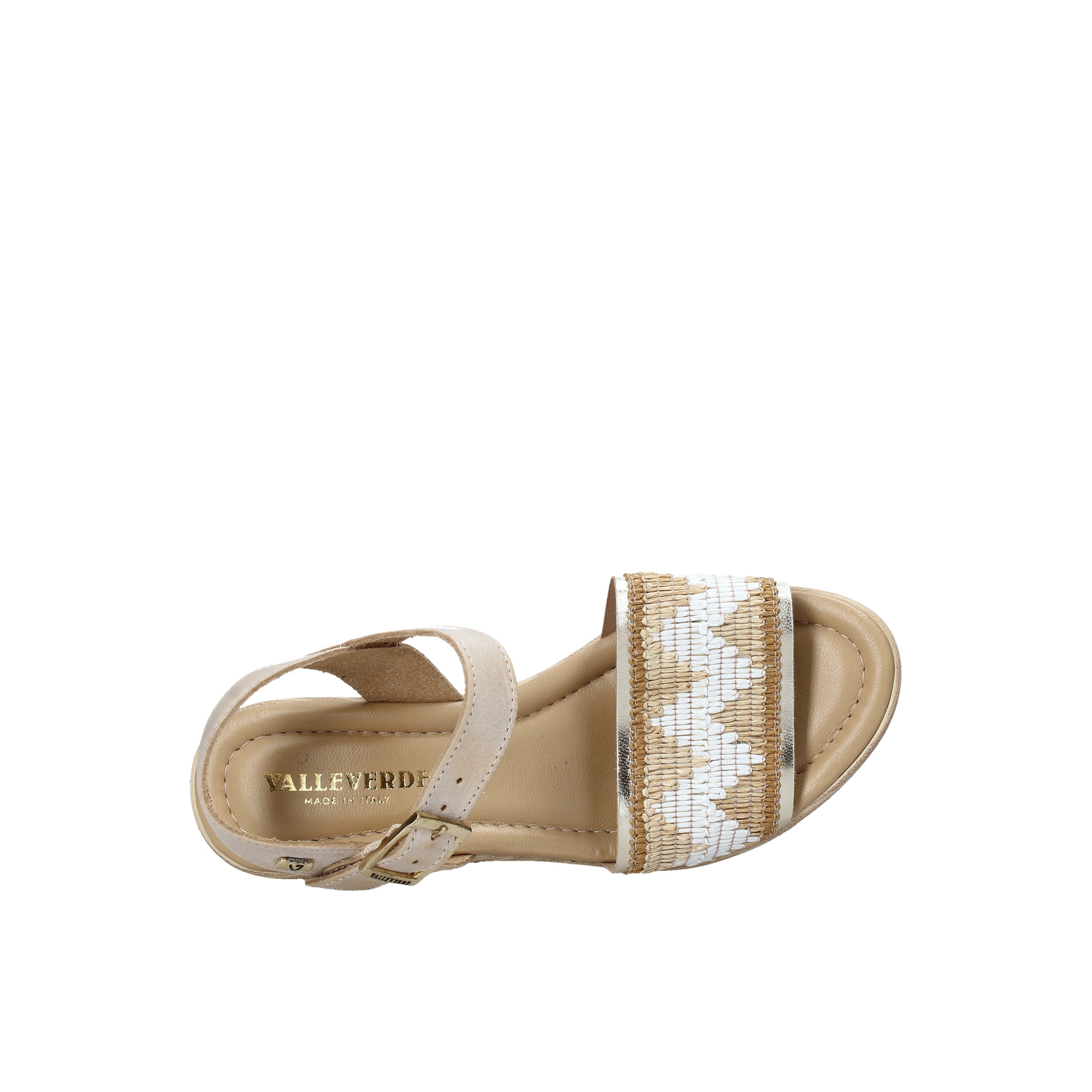Sandali zeppa Beige Valleverde