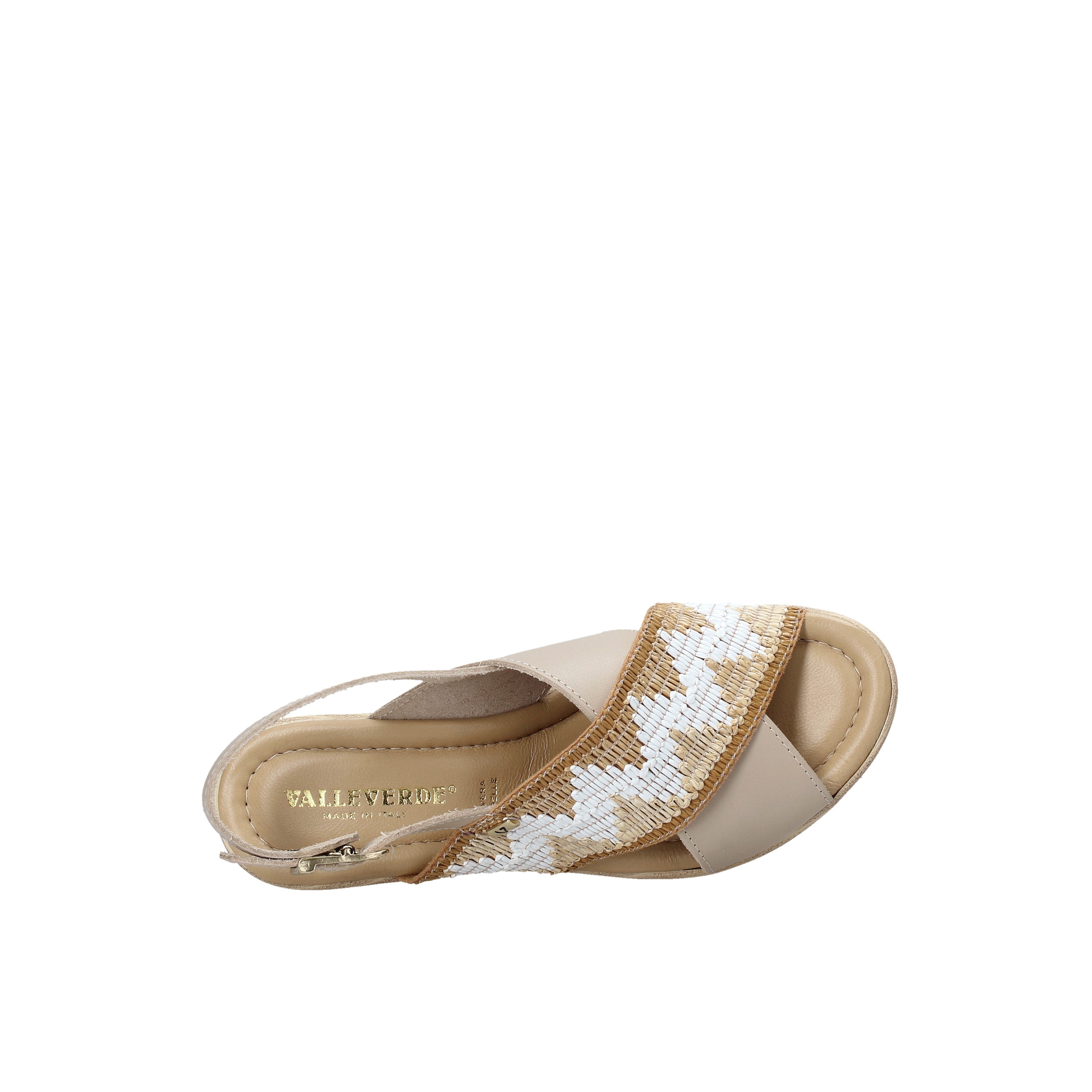Sandali zeppa Beige Valleverde