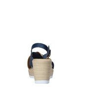 Sandali zeppa Blu Valleverde