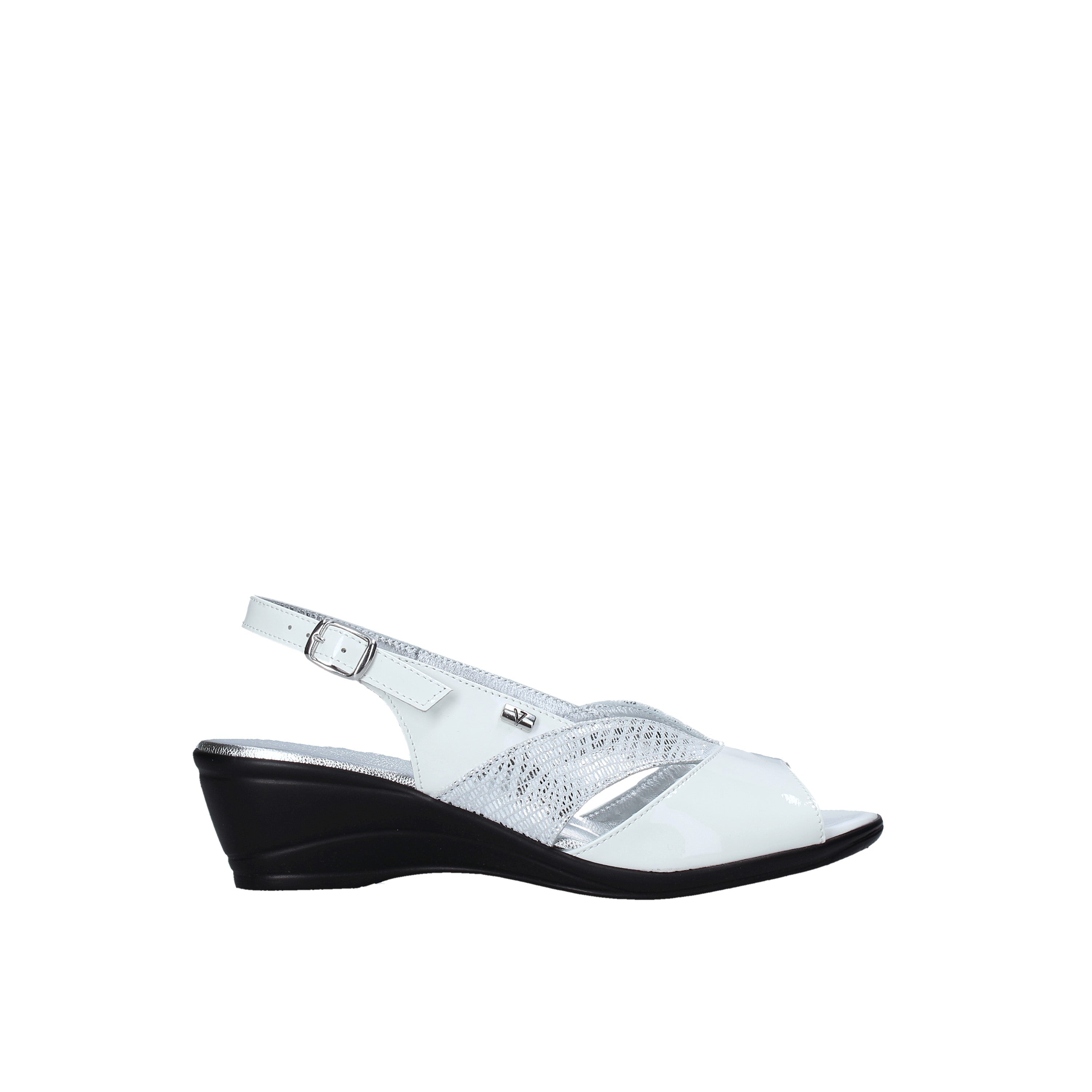 Sandali zeppa Bianco Valleverde