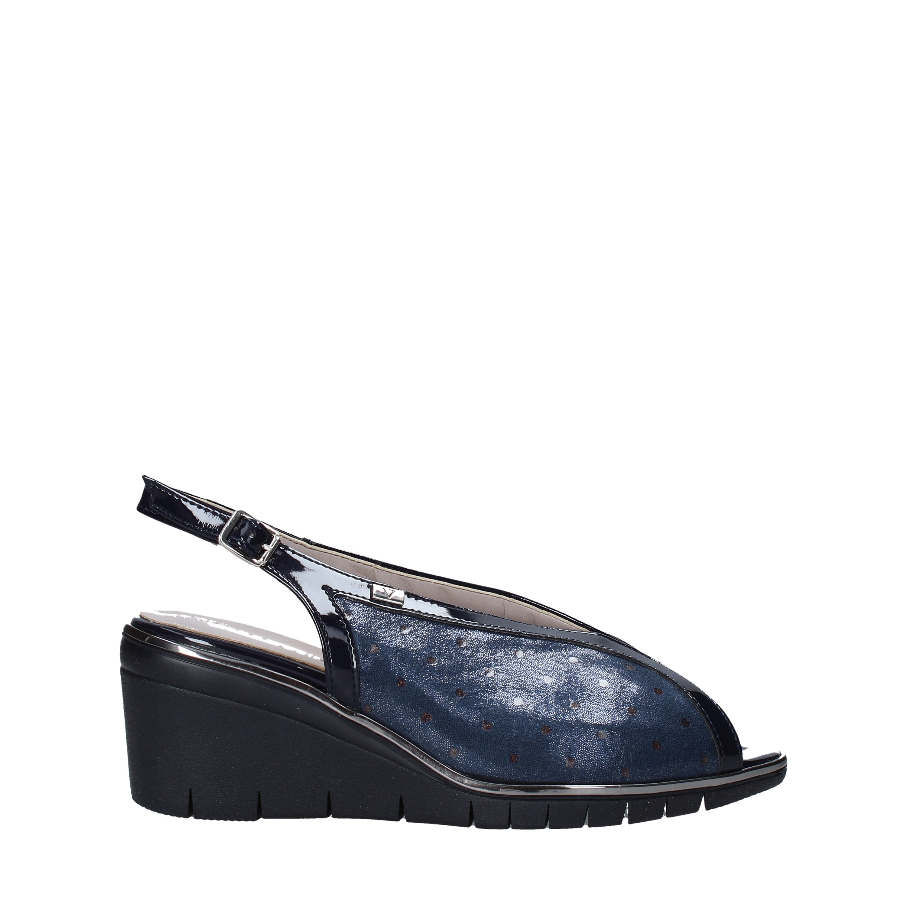 Sandali zeppa Blu Valleverde