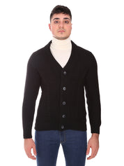 Cardigan Nero Gabardine