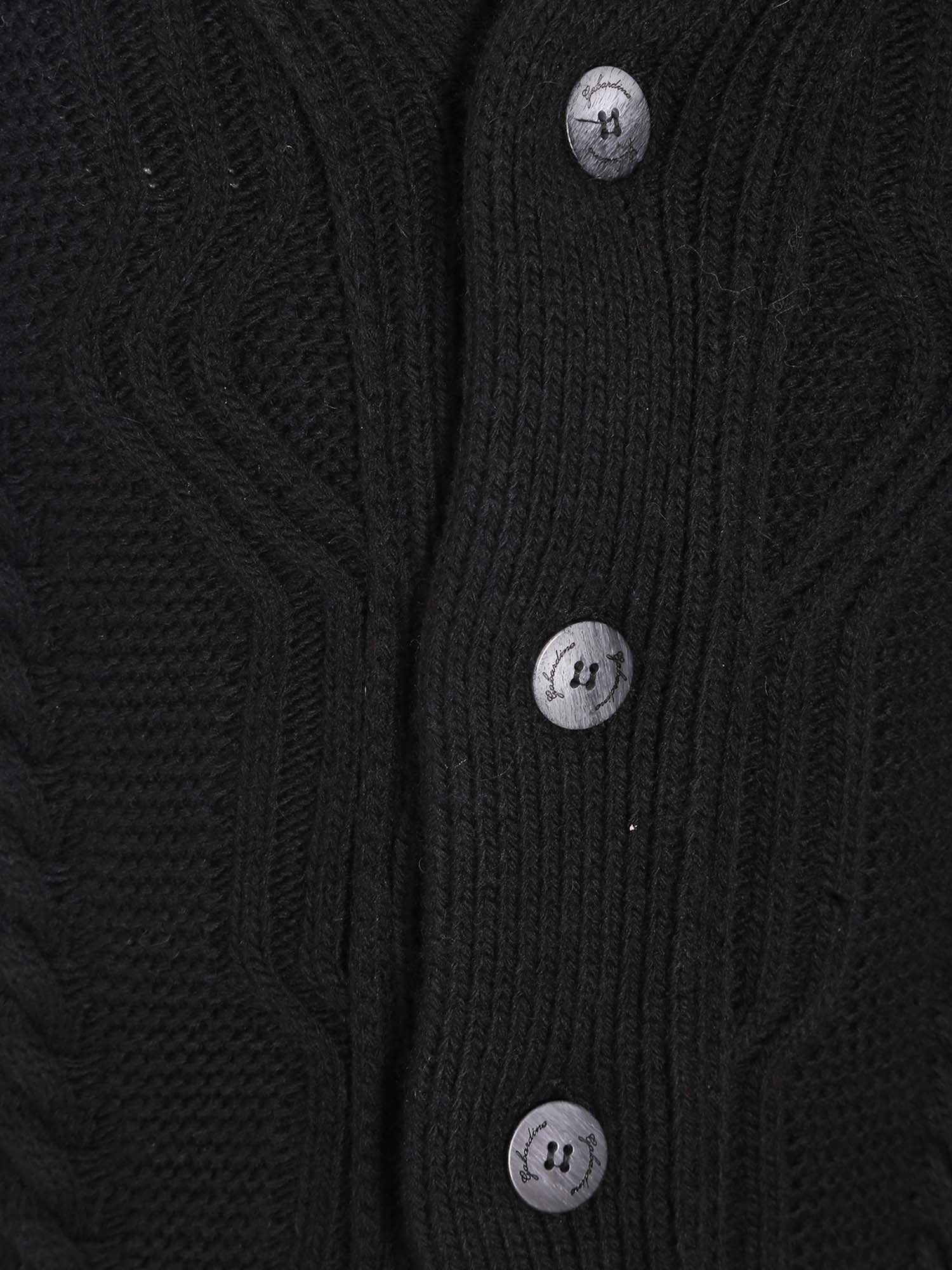 Cardigan Nero Gabardine
