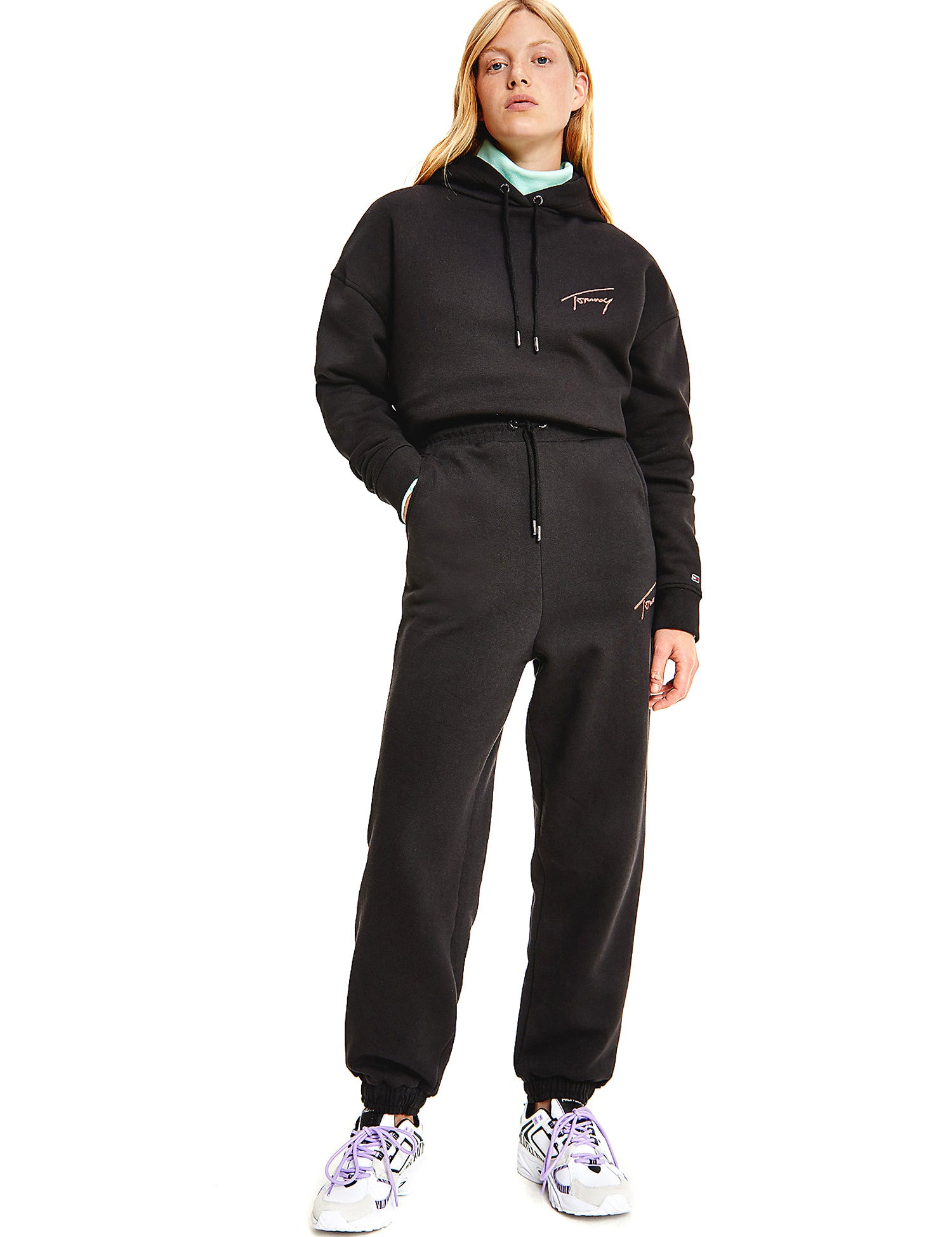 Pantaloni sportivi Nero Tommy Jeans