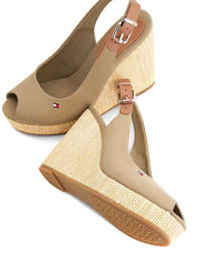 Sandali zeppa Marrone Tommy Hilfiger
