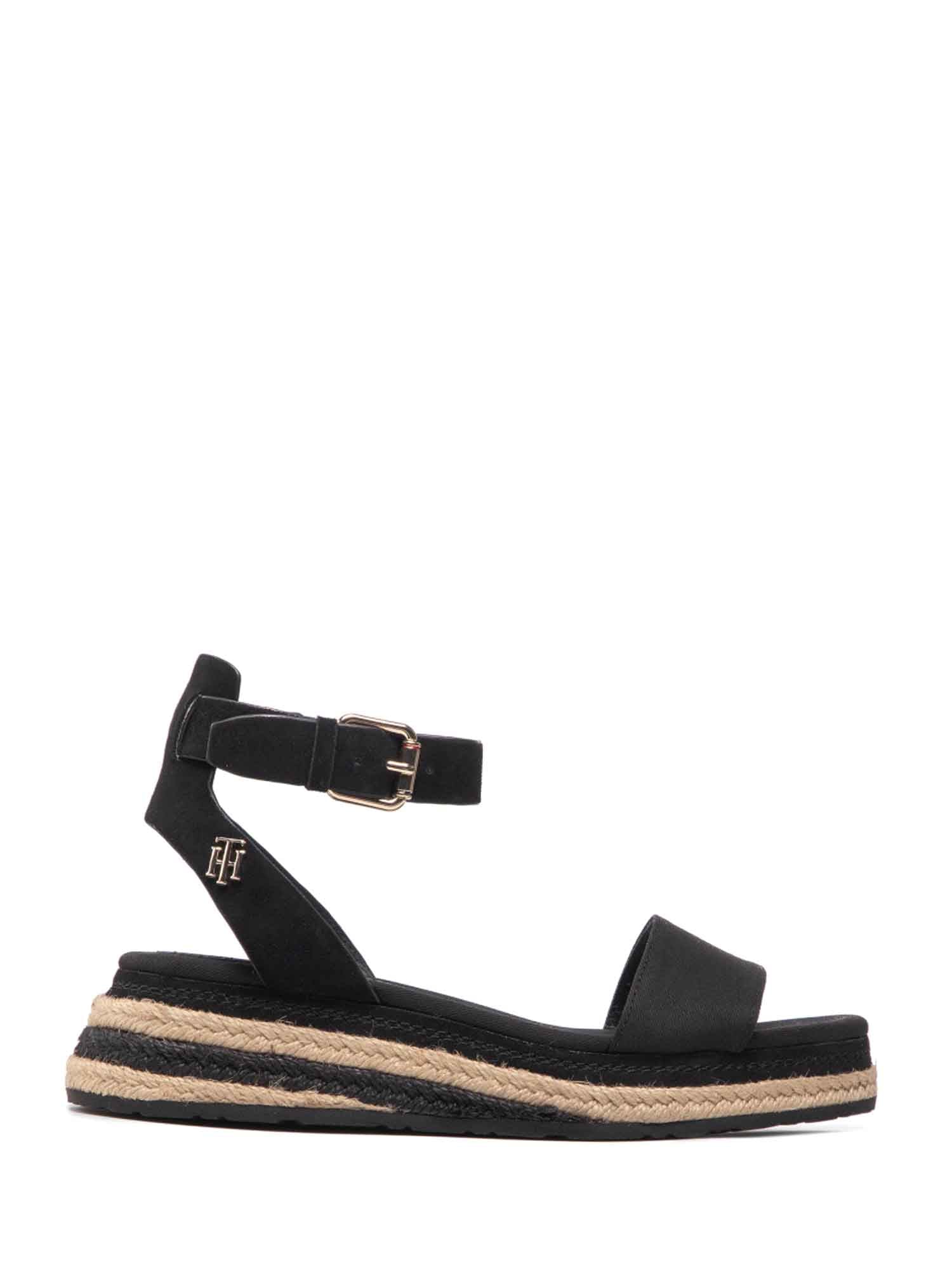 Sandali zeppa Nero Tommy Hilfiger