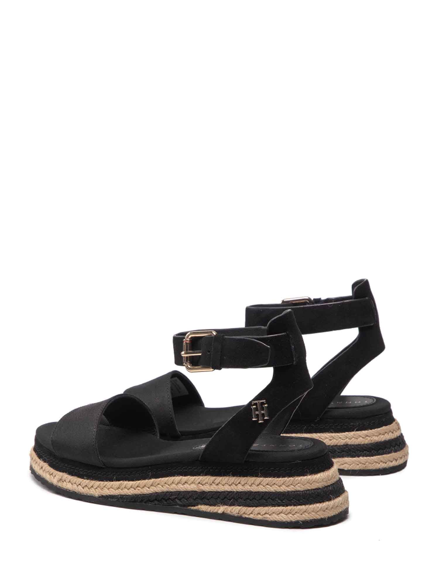 Sandali zeppa Nero Tommy Hilfiger