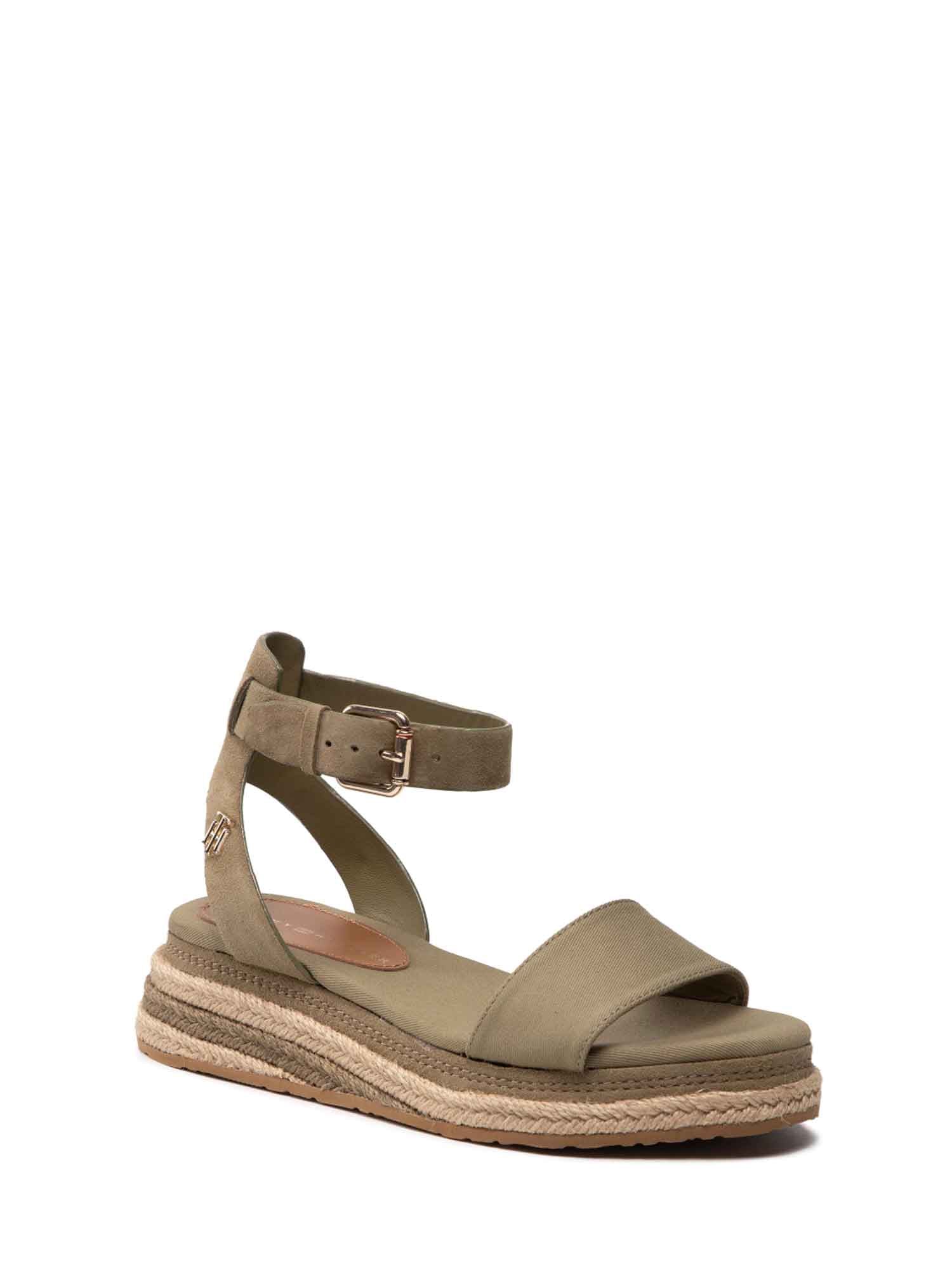 Sandali zeppa Verde Tommy Hilfiger