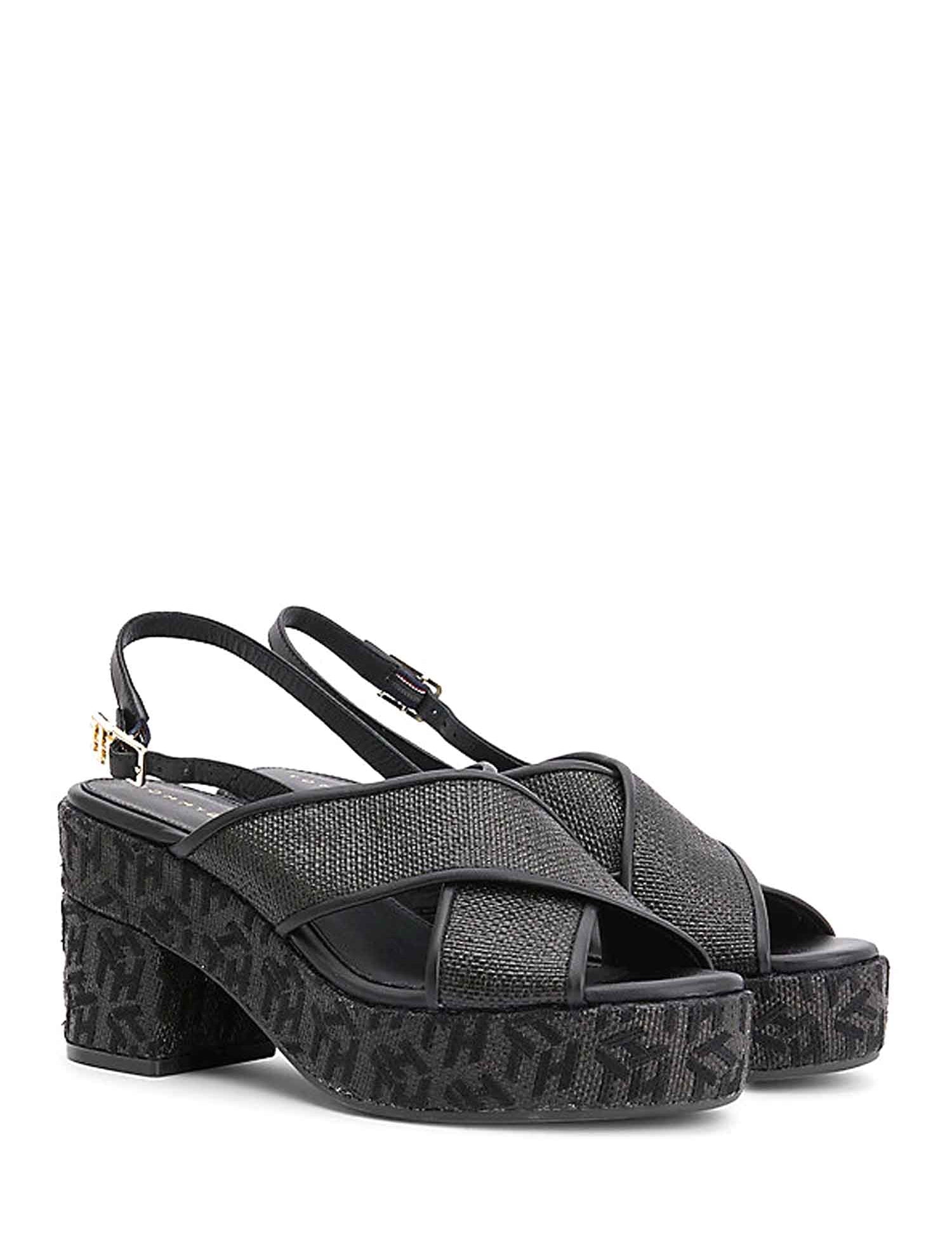 Sandali tacco Nero Tommy Hilfiger