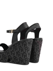 Sandali zeppa Nero Tommy Hilfiger