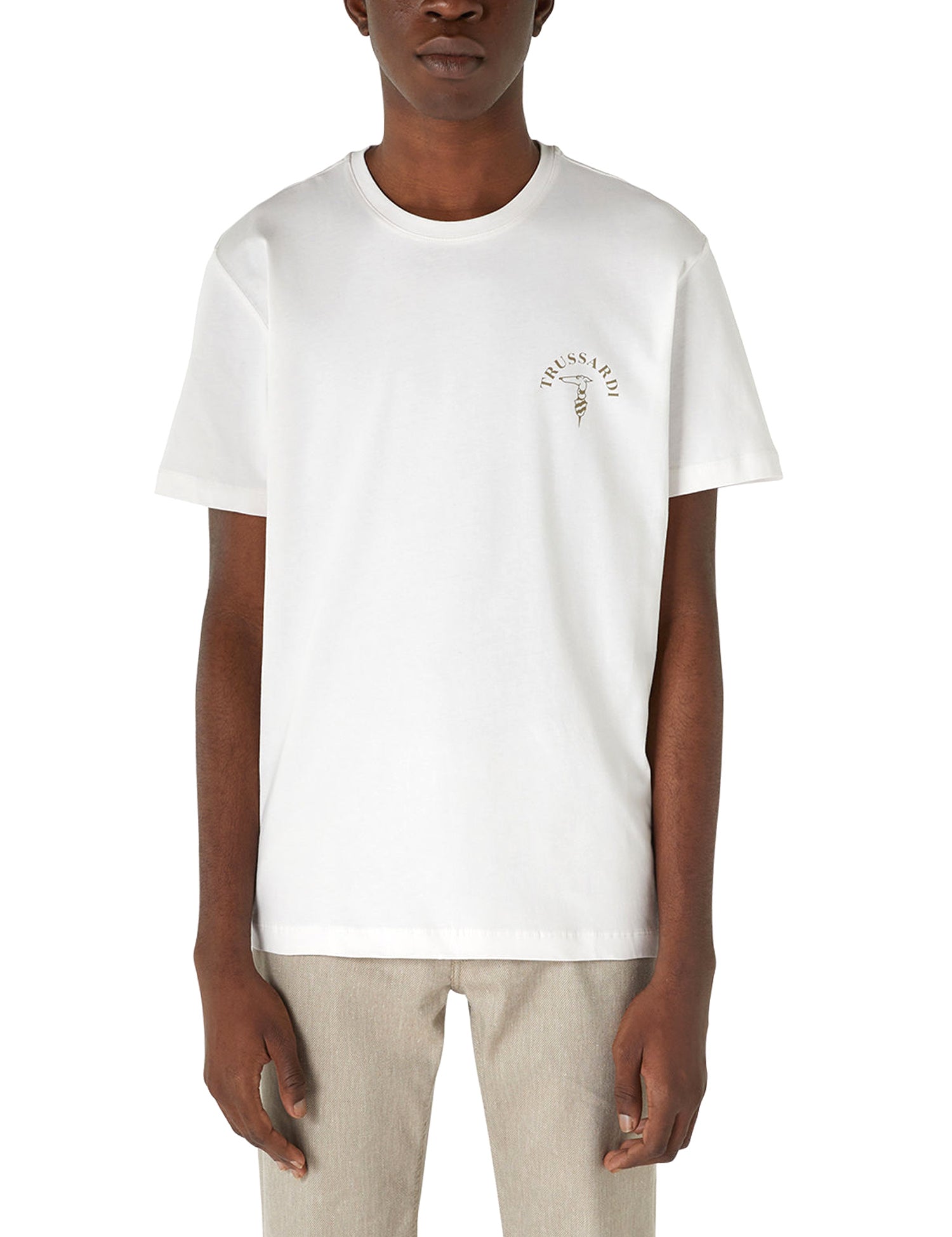 T-shirt Bianco Trussardi Jeans