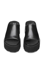 Sandali zeppa Nero Cult