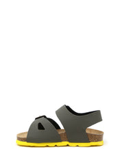 Sandali con strappi Verde Grunland Junior