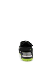Sandali con strappi Nero Grunland Junior