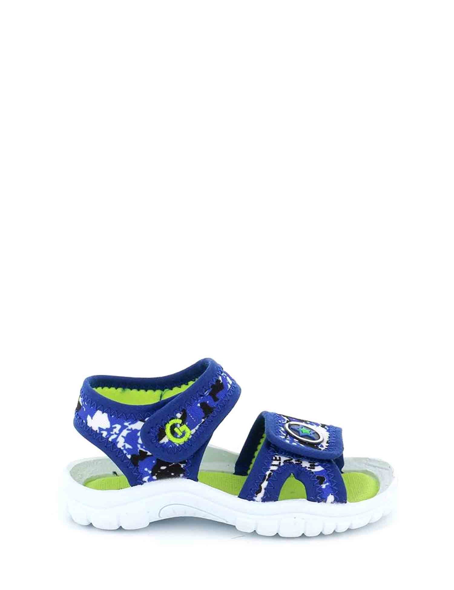 Sandali con strappi Blu Grunland Junior