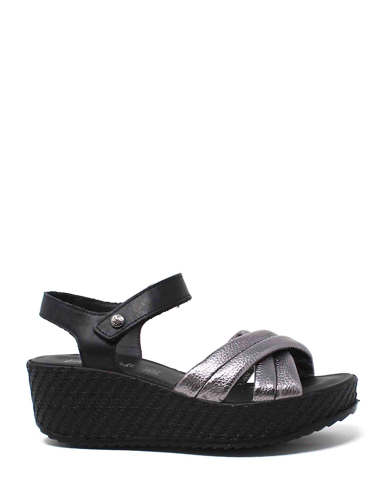 Sandali zeppa Nero Enval