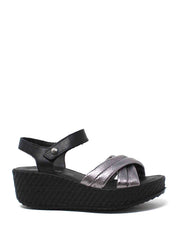Sandali zeppa Nero Enval