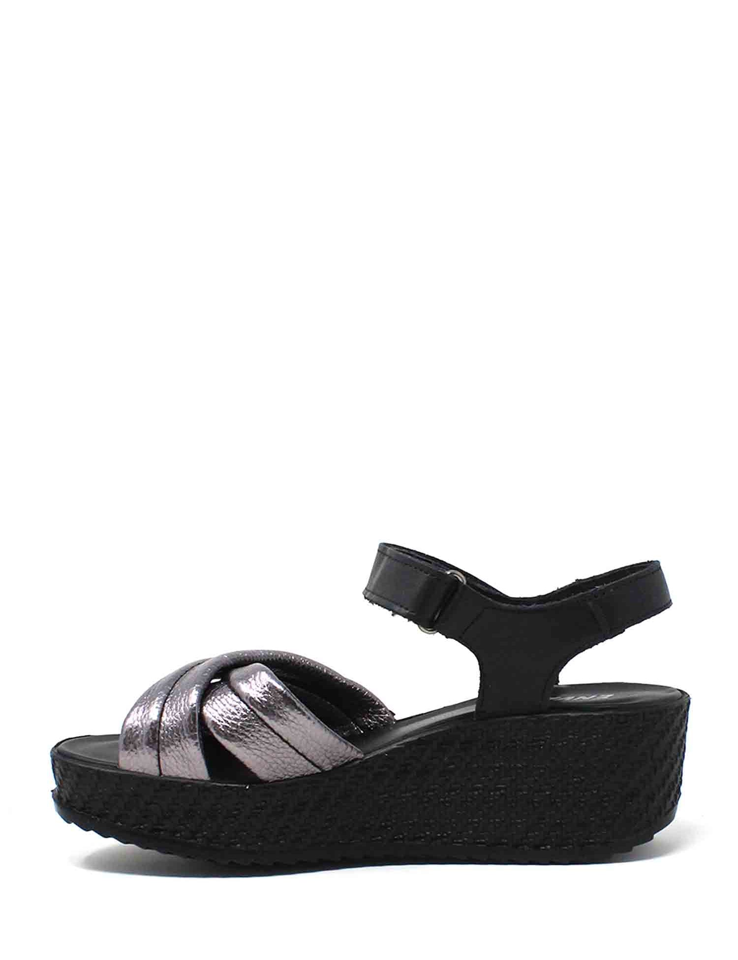 Sandali zeppa Nero Enval