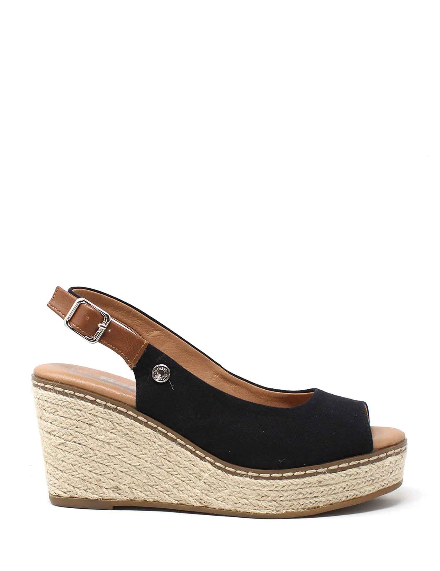 Sandali zeppa Nero Refresh