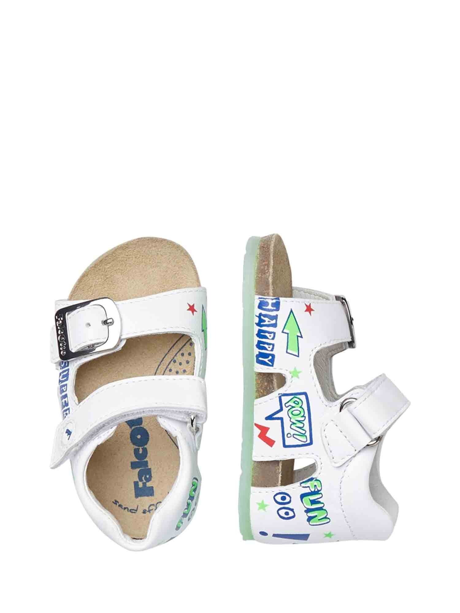 Sandali con strappi Bianco Falcotto