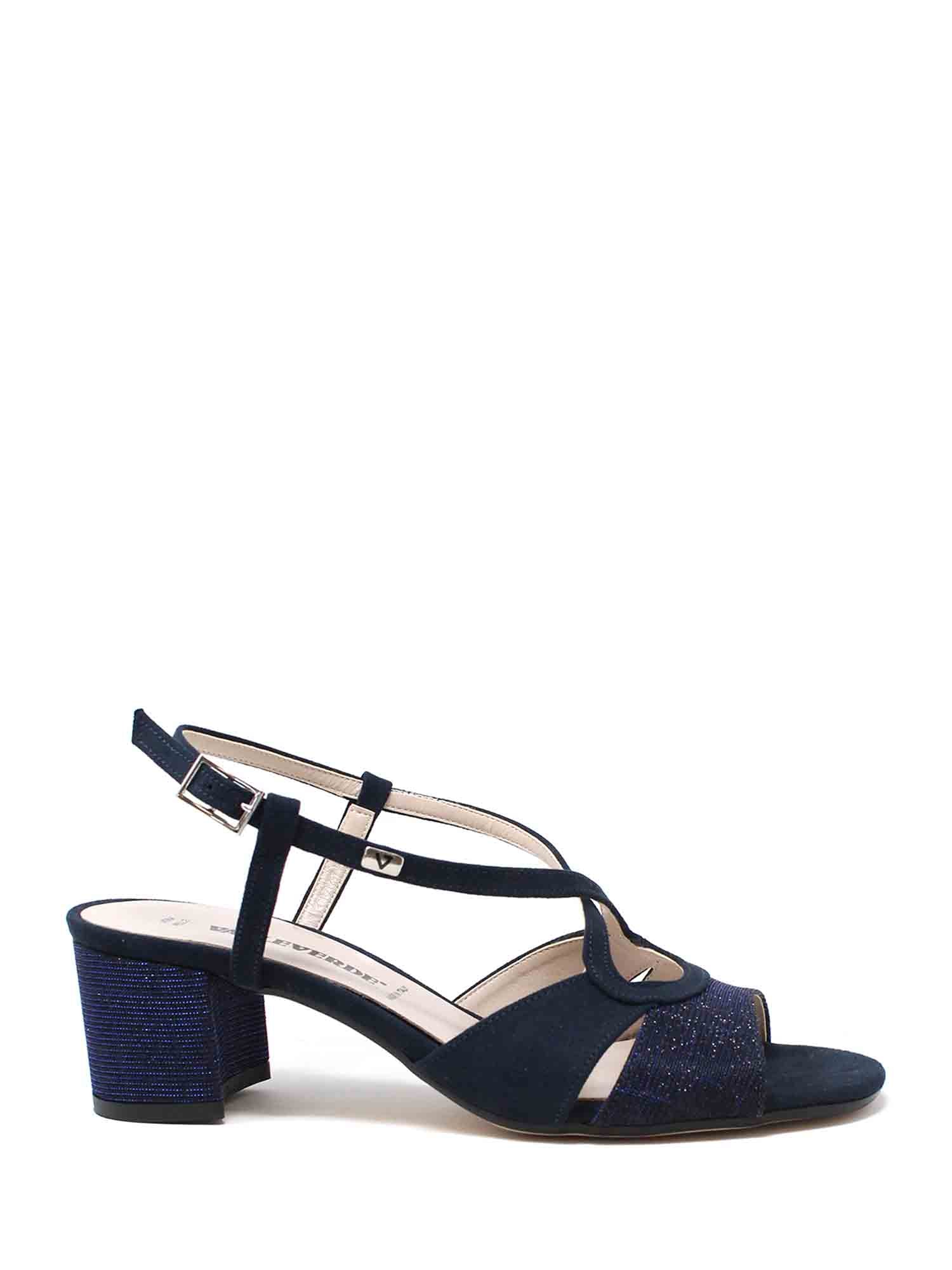 Sandali tacco Blu Valleverde