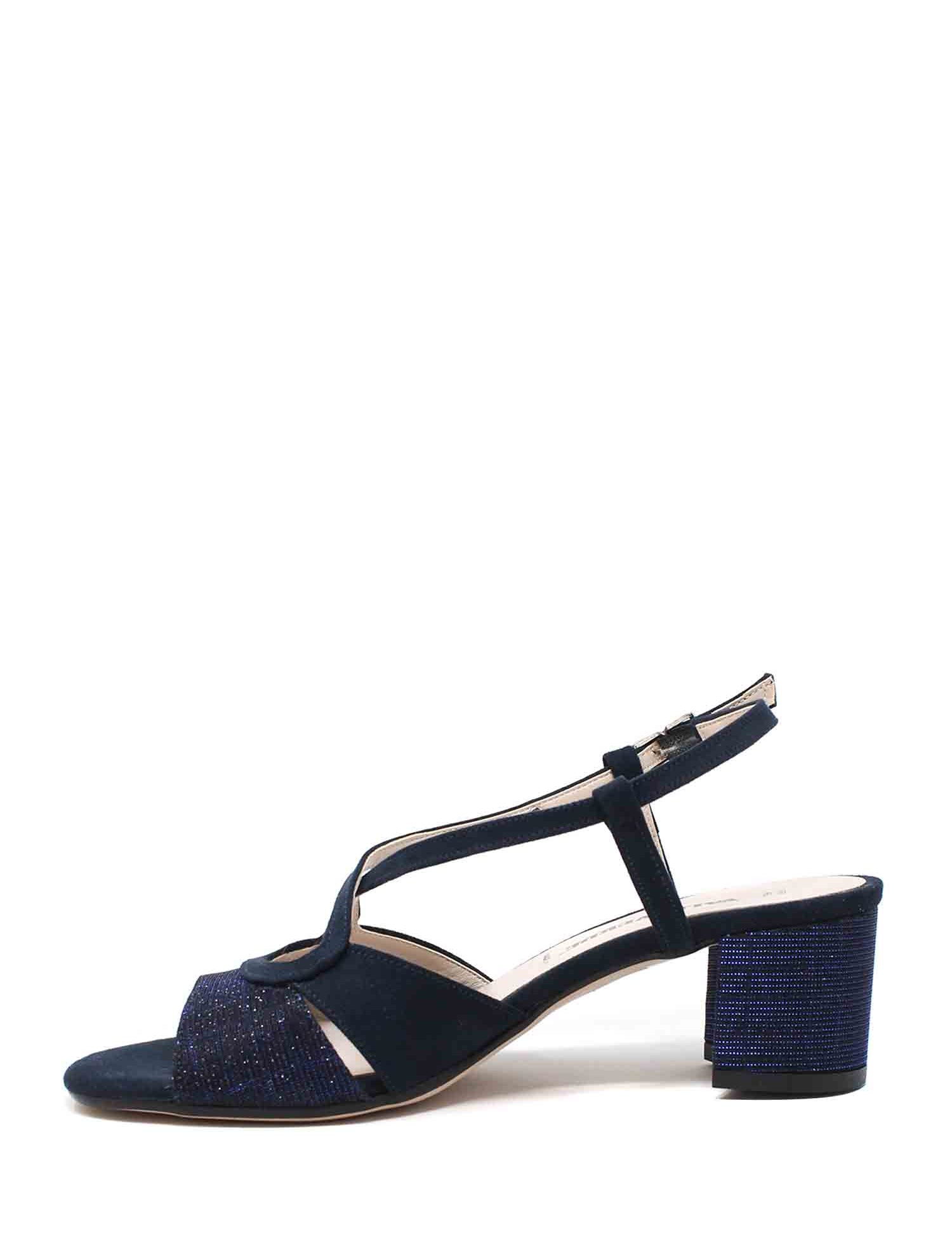 Sandali tacco Blu Valleverde
