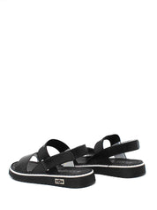 Sandali con strappi Nero Cult
