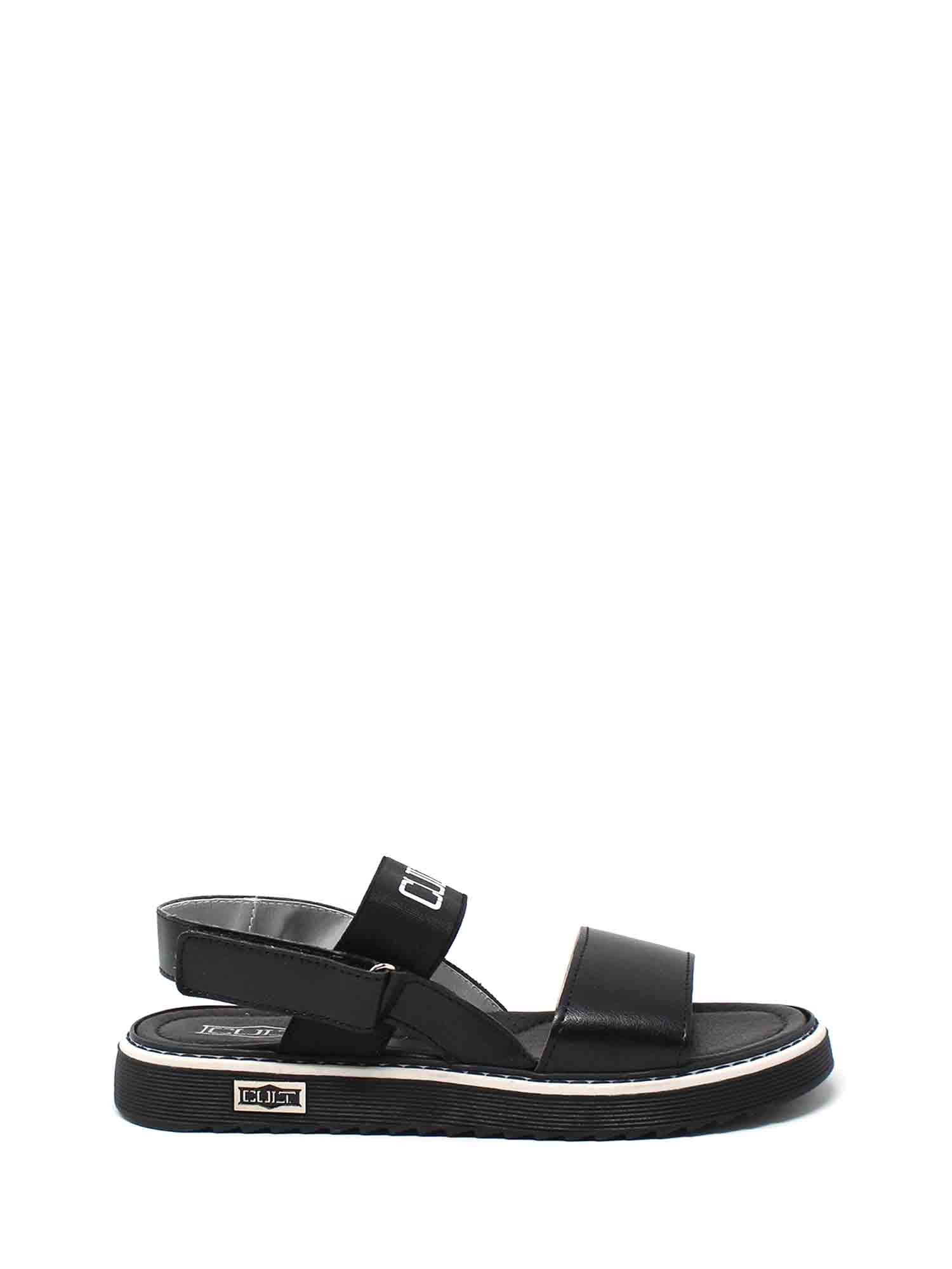 Sandali con strappi Nero Cult