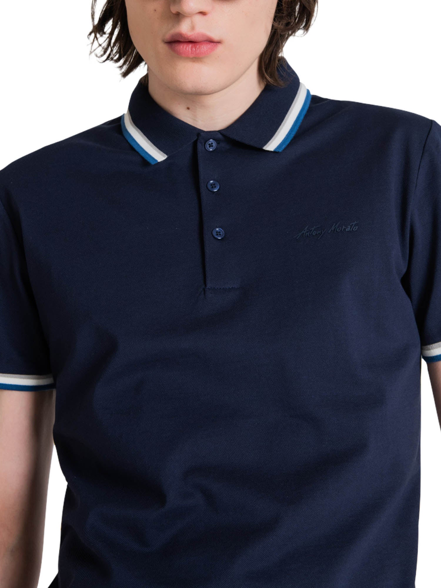 Polo Blu Scuro Antony Morato