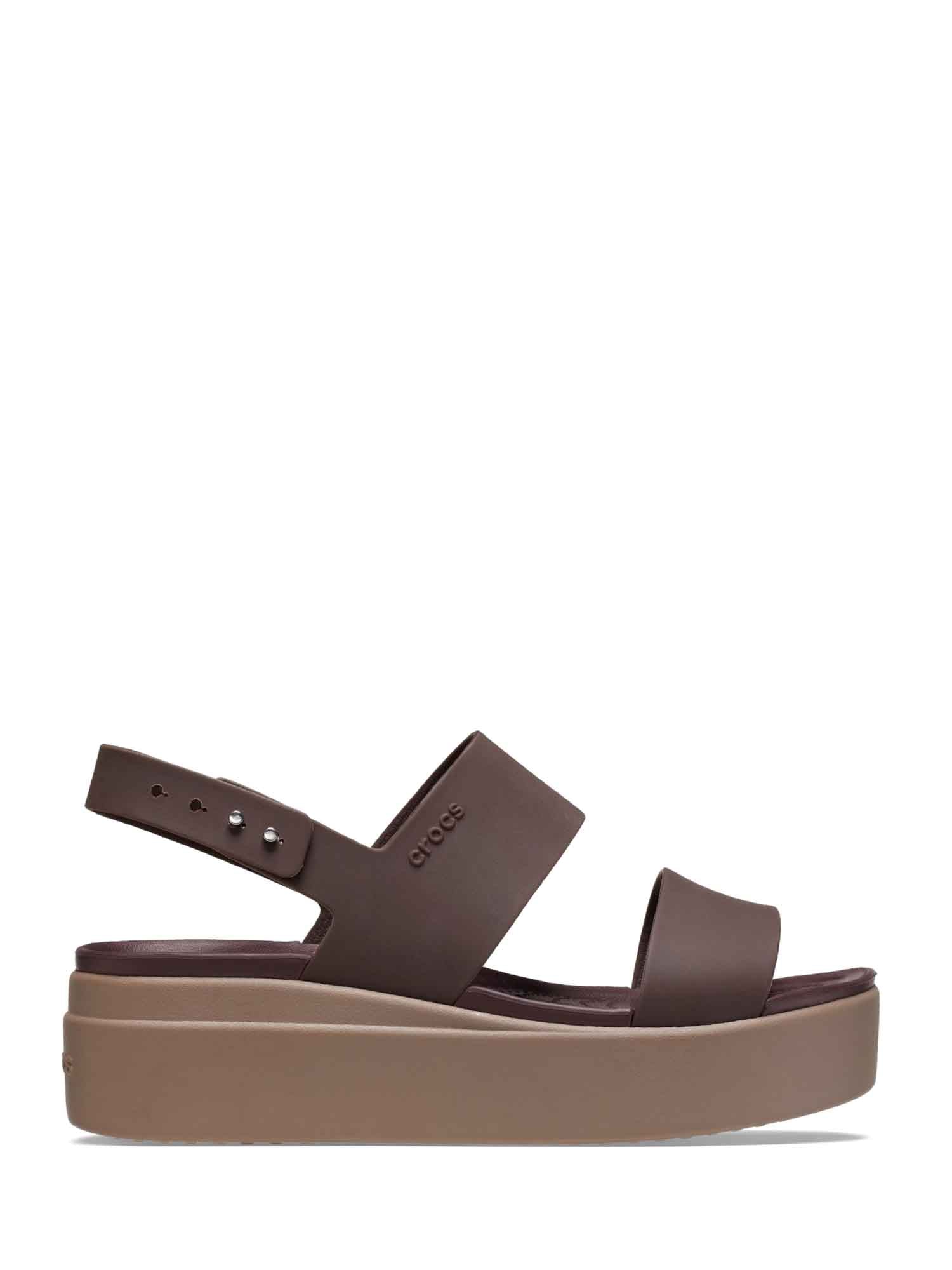 Sandali zeppa Marrone Crocs