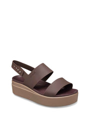 Sandali zeppa Marrone Crocs