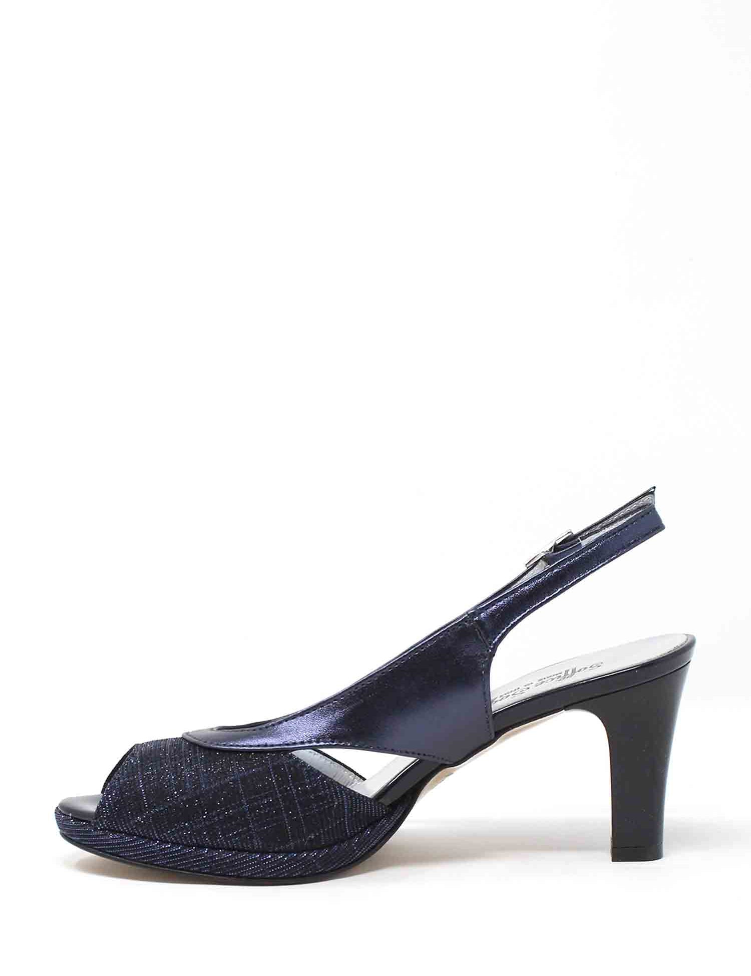 Sandali tacco Blu Soffice Sogno