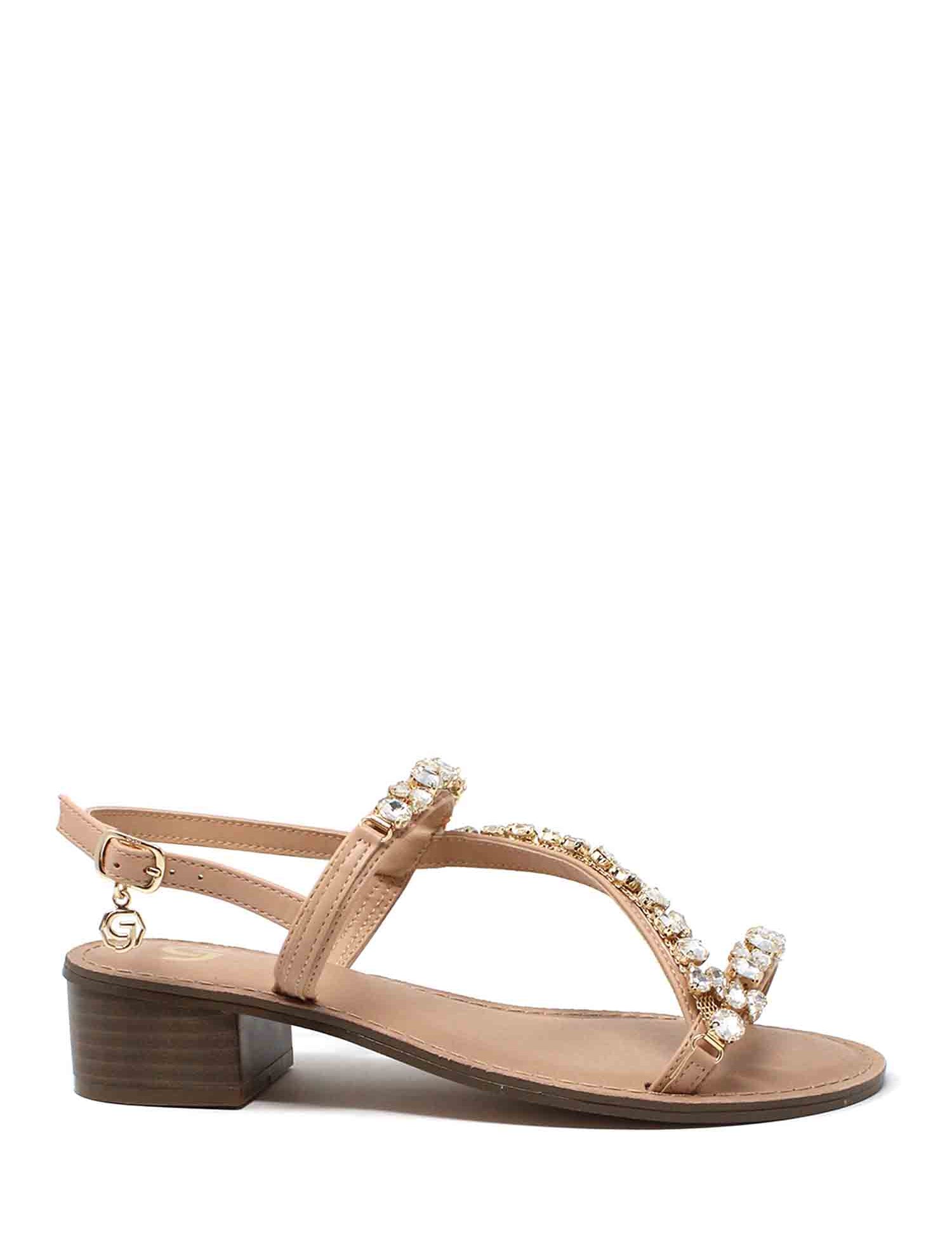 Sandali tacco Rosa Gold&gold