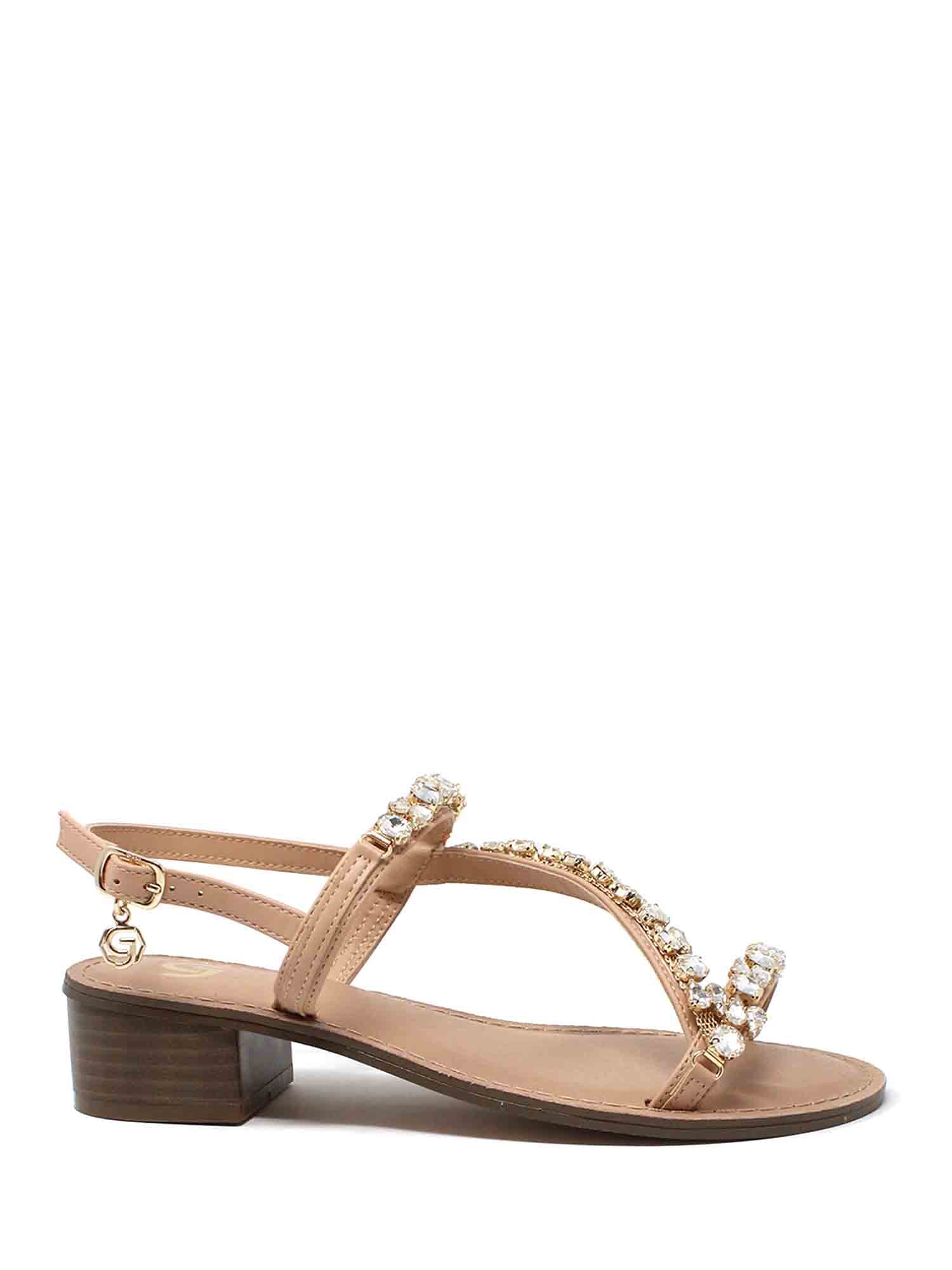 Sandali tacco Rosa Gold&gold